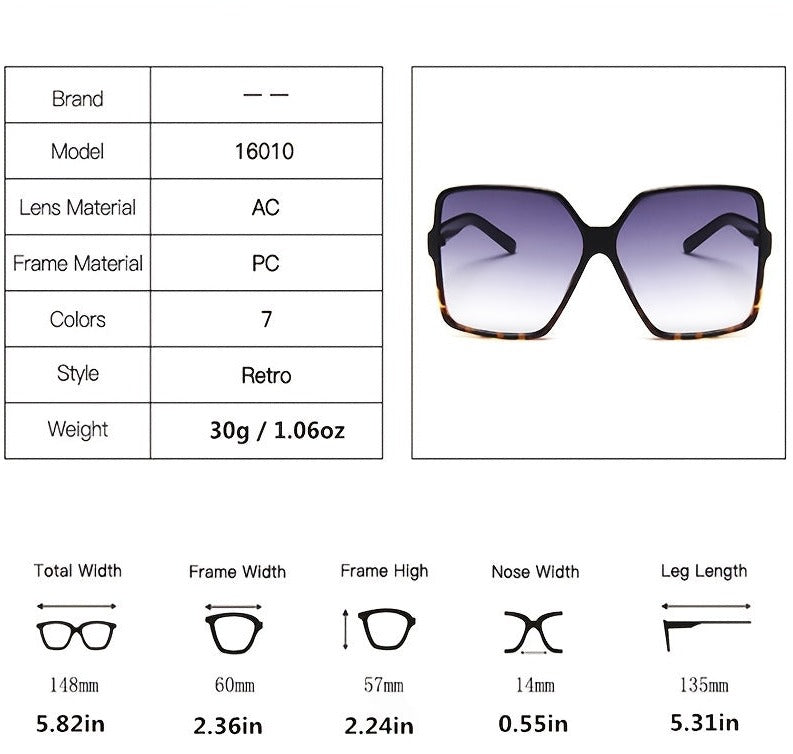 Sonnenbrille Damen – UV400 Schutz – Quadratisch – Ideal für Stilvolle Frauen & Alltag