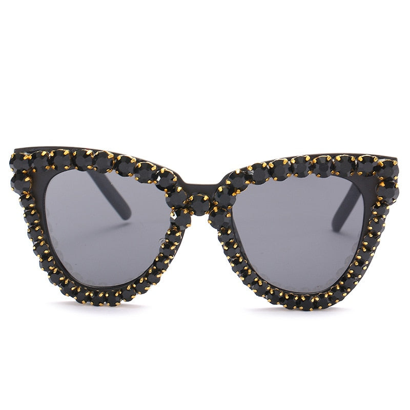 Sonnenbrille Damen – Mit Rubinen & Strass für Freizeit & Alltag