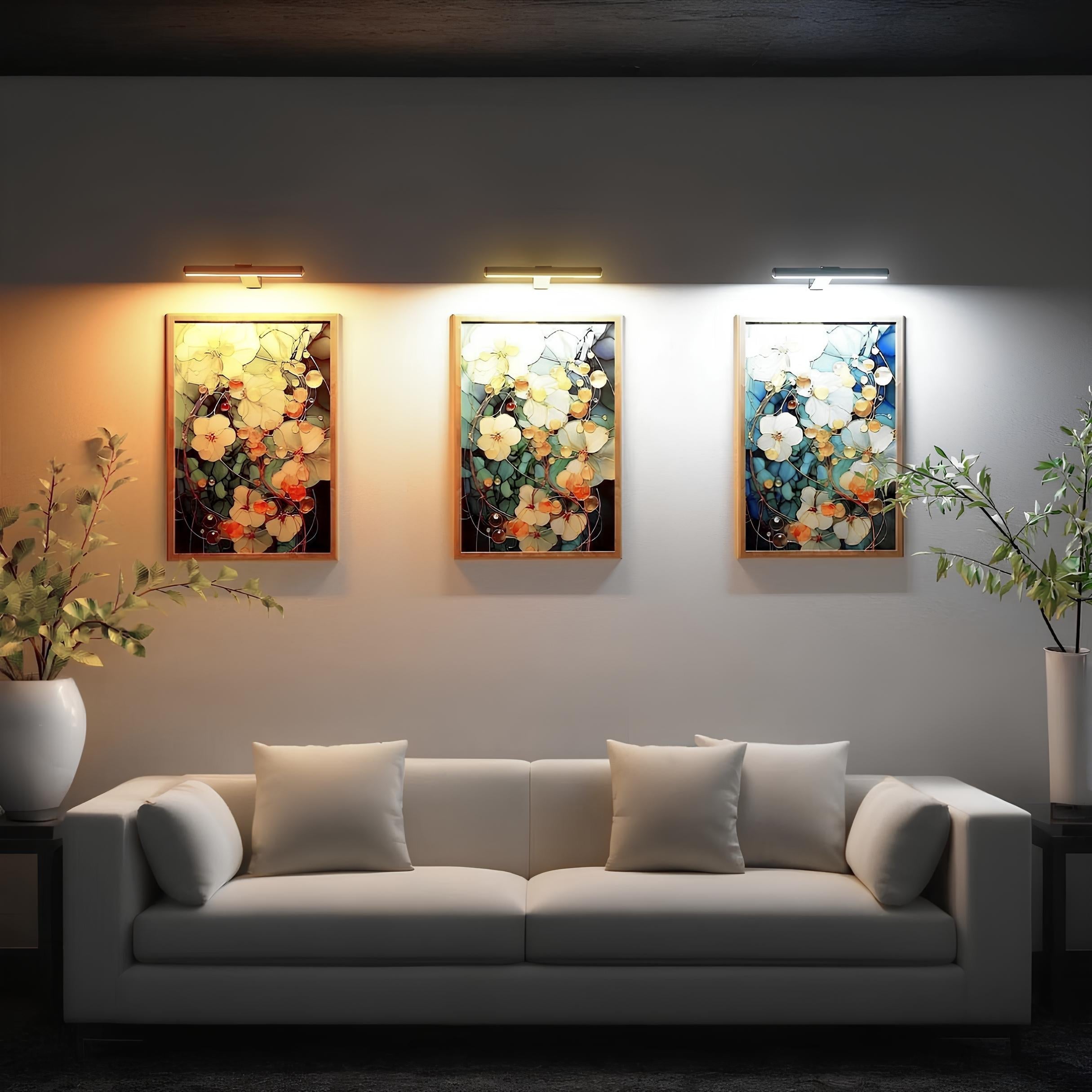 LED Wandlampe kabellos – Drehbar & dimmbar für Bilder & Kunstobjekte