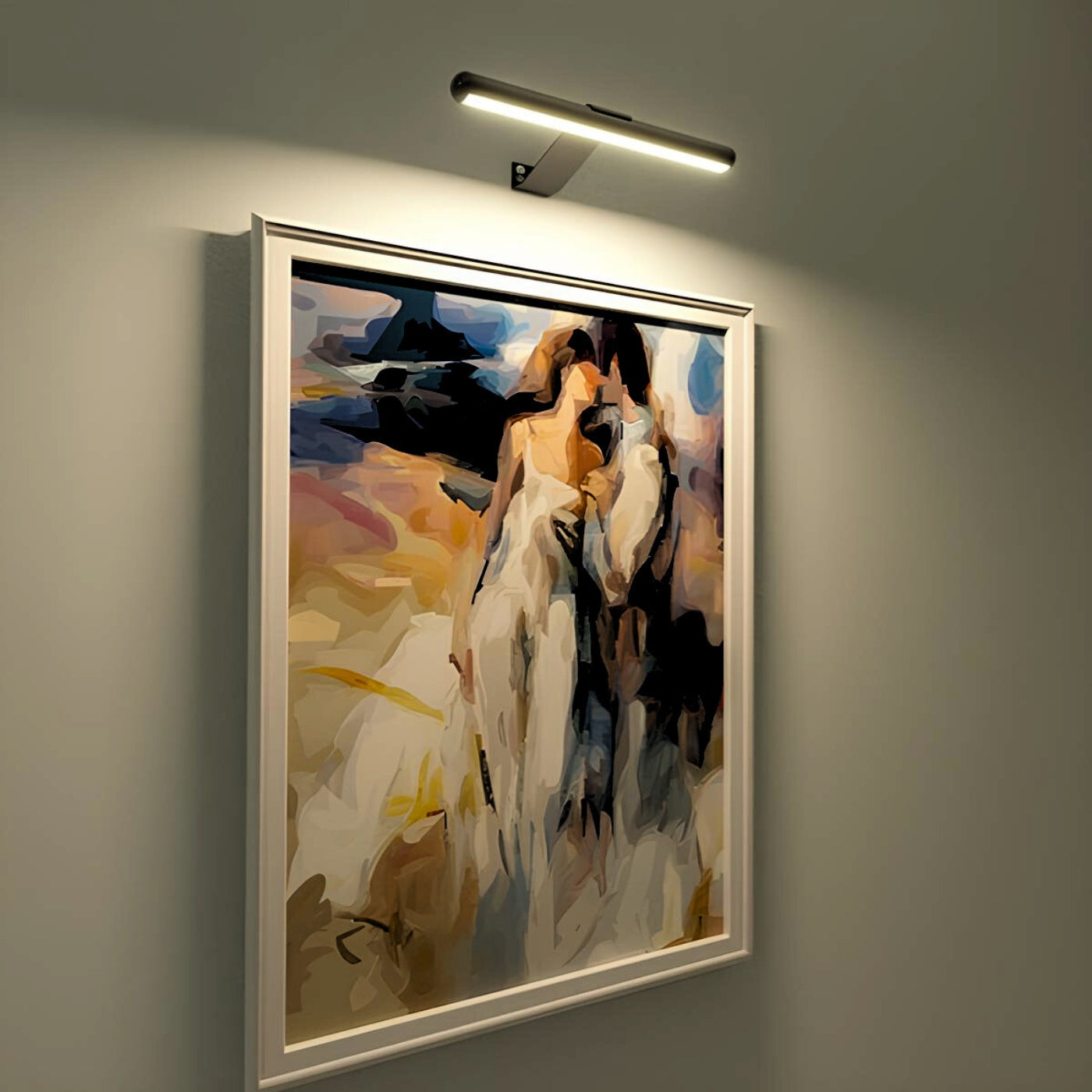 LED Wandlampe kabellos – Drehbar & dimmbar für Bilder & Kunstobjekte