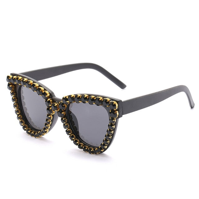 Sonnenbrille Damen – Mit Rubinen & Strass für Freizeit & Alltag