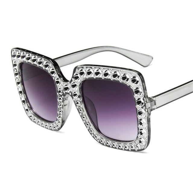 Oversize Sonnenbrille Damen – Mit Kristallen für Freizeit & Stil