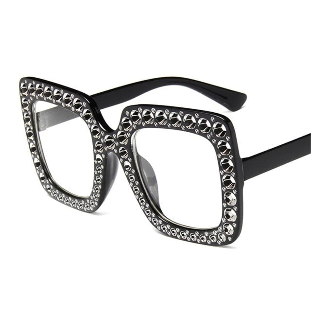 Oversize Sonnenbrille Damen – Mit Kristallen für Freizeit & Stil